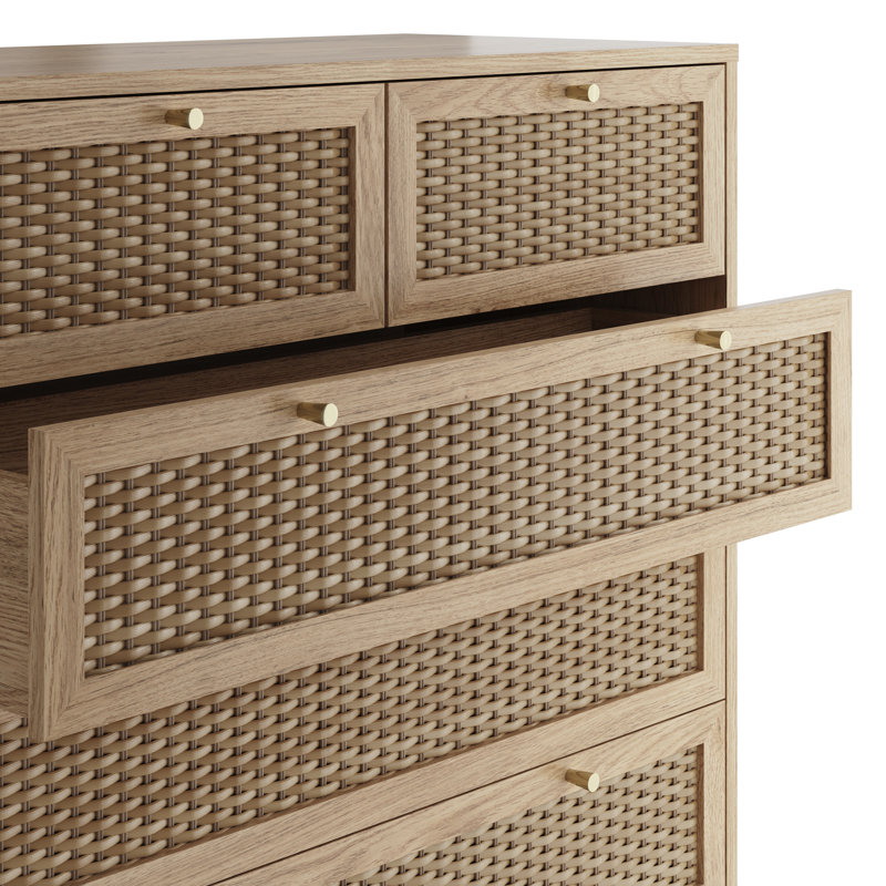 6 Drawer 85" W Chest Of Drawers