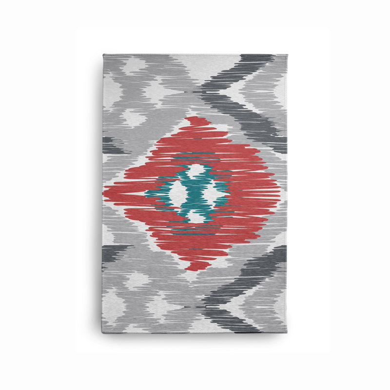 Chenille Ikat Indoor Rug, Rectangle 3' x 5'