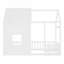 Twin-Sized House-Style Floor Bed With 7-Colour LED Lights, Nude & White Colour-1864394794