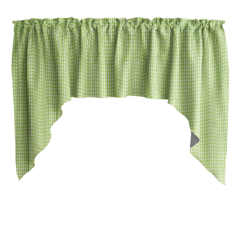 Cantonnière à carreaux Gingham, Vert citron