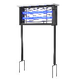 Solar Mosquito Killer Lamp With Solar Panel Rechargeable Fly Zapper Outdoor And Indoor Use