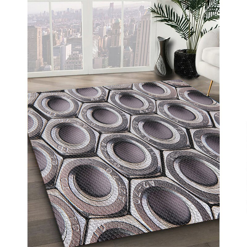 Geometric Indoor Rug, Round 8'