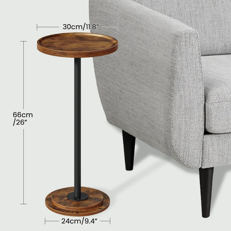 Petite table d'appoint ronde, table à boissons pour petits espaces