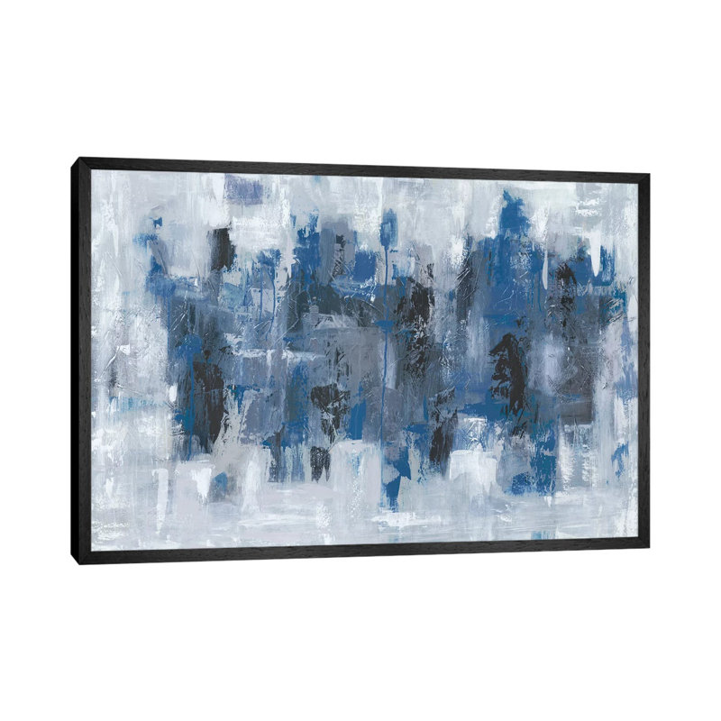 Midtown Moonlight by Emma Bell - Print on Canvas, 152.5 cm H x 101.5 cm W, Black Framed
