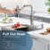 3 Modes Single Handle Pull Down Sprayer Kitchen Faucet With Soap Dispenser