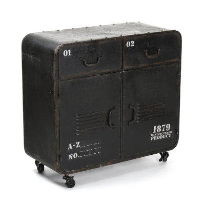 Anton Iron Office 2 Drawers or 2 Doors Accent Cabinet by Zentique