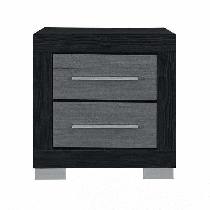 Table de nuit, Noir/gris