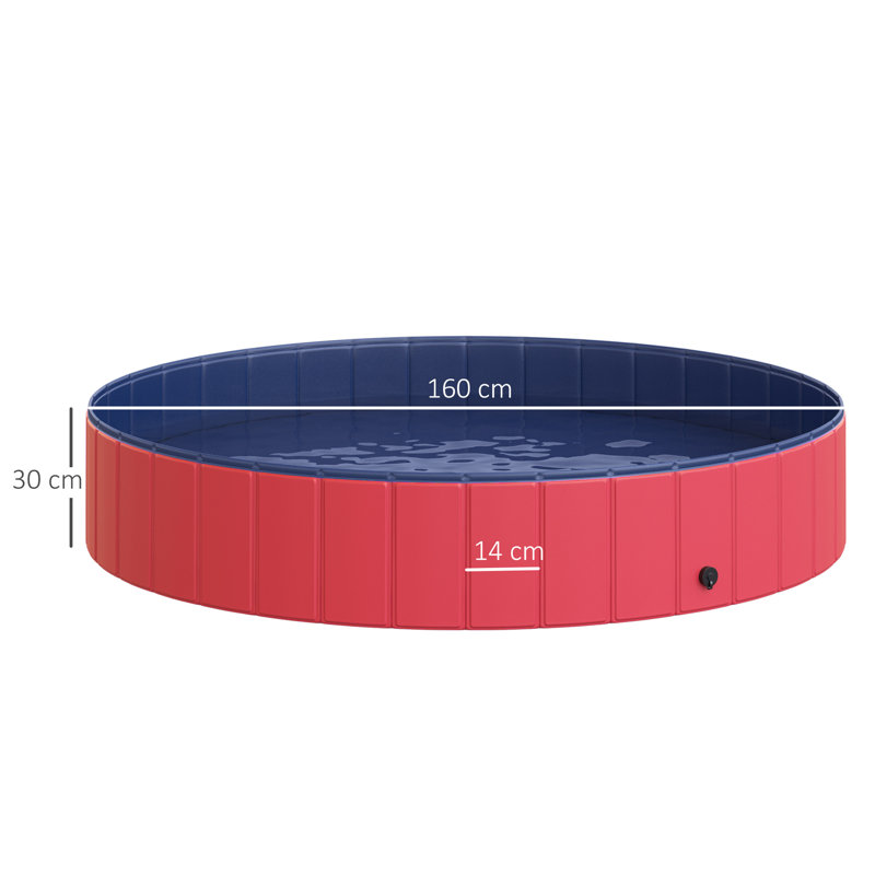 Hassan 30cm H x 160cm W x 160cm D Plastic Foldable Dog Pool