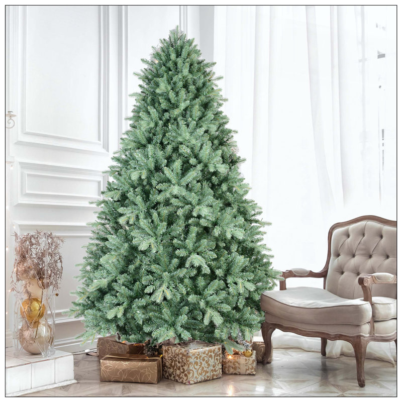 Arbre de Noël classique avec 4368 pointes en PE + PVC - arbre unique avec branches articulées, assemblage facile, support en métal stable, décor des Fêtes accrocheur