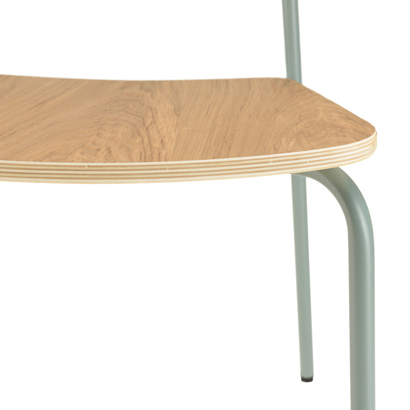 Cedric 45cm H Stacking Side Chair, Green