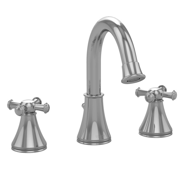 Elegant Vivian Polished Nickel Widespread Bathroom Faucet