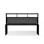 Bureau rectangulaire en bois massif noir, bureau-118342337