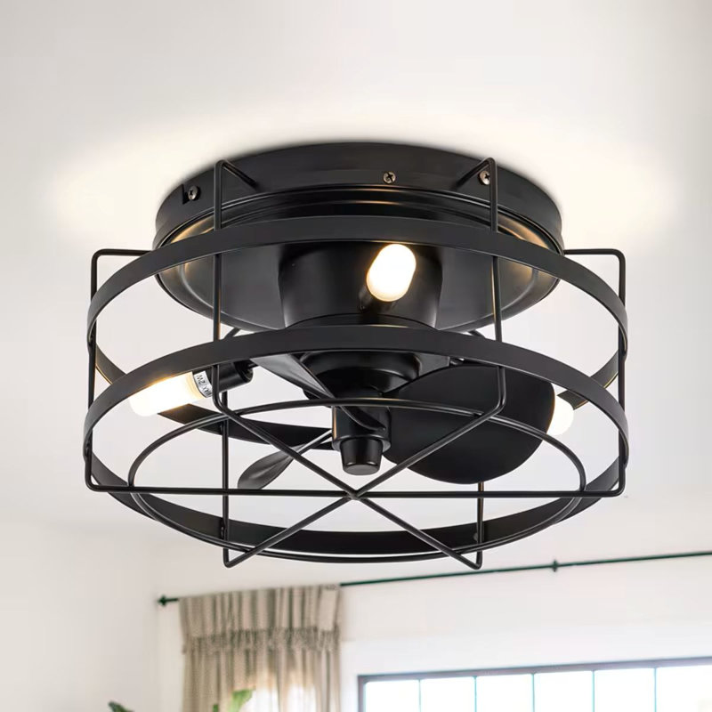 Ventilateur de plafond encastré industriel 13 pouces avec télécommande