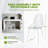 5Pcs Dining Set,1Table+4Chair, Round Marble-Patterned Pub Table For Home Bar & Kitchen