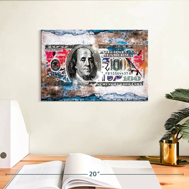 Brique Benjamin Dollar Bill, H 8 po x l 12 po