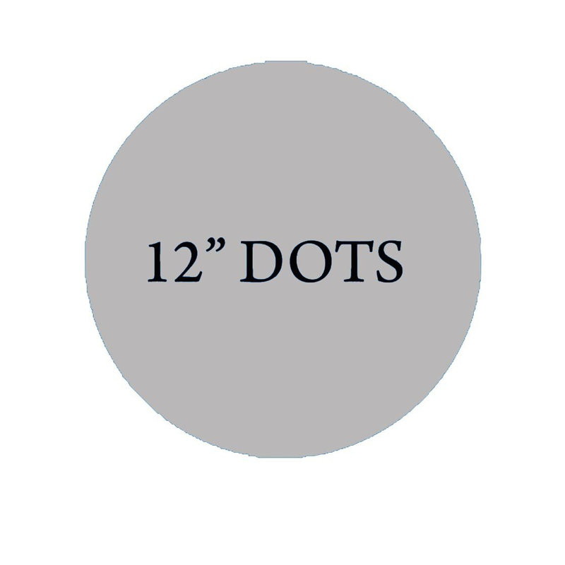 Décalcomanie murale Pois géants, Argent, 12 pouces
