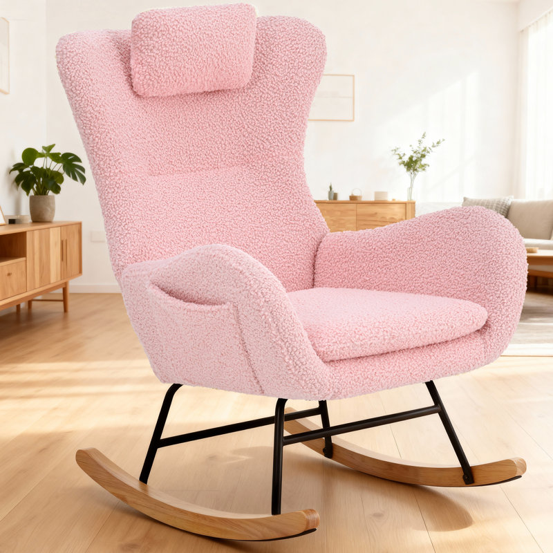 Chaise berçante Khmari, Rose