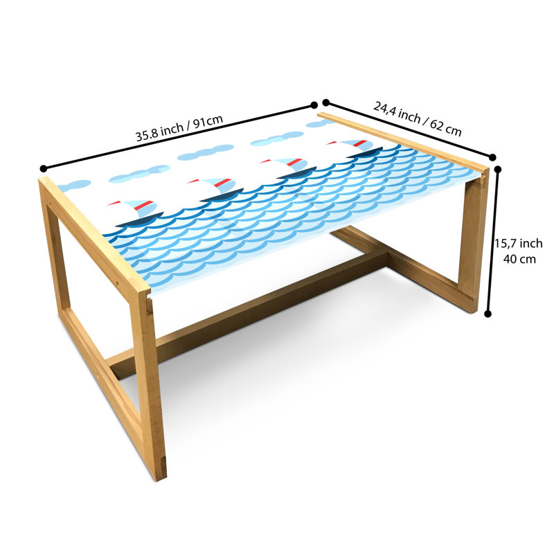 Jadereon Sled Coffee Table, 90cm H x 62cm W x 40cm D