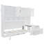 Lit simple escamotable avec tiroirs de placard et bureau