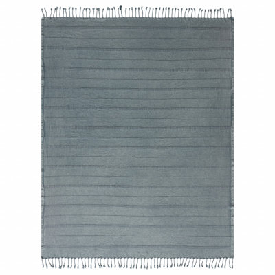 Woven Cotton Striped Throw Blanket