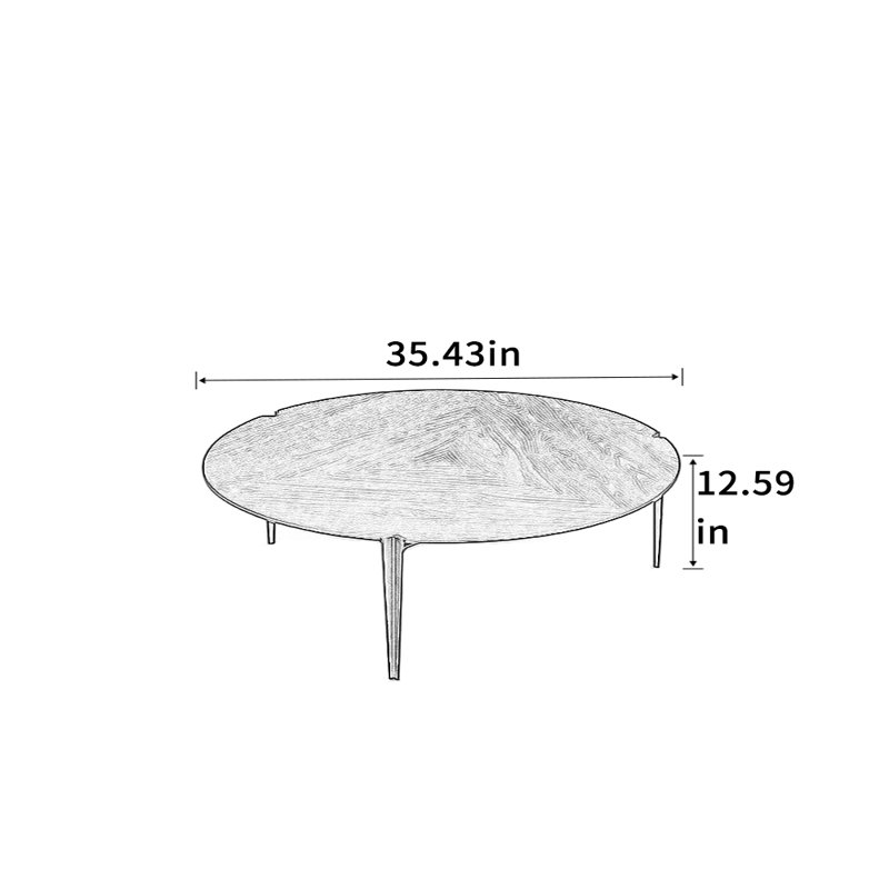 Table basse simple Simple Style, H 12,59 po x L 35,43 po x l 35,43 po