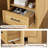  2-Drawer 17.7'' Wide Nightstand with Built-In Outlets, Wood Night Stand Bedside Table, Black Handles & Open Shelf-1369916730
