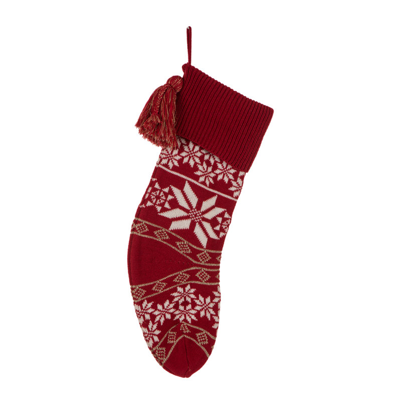 Jed Knitted Snowflake Stocking