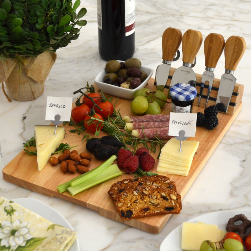 Ensemble de planche à fromage et de plat 10 pièces Monogrammed, P
