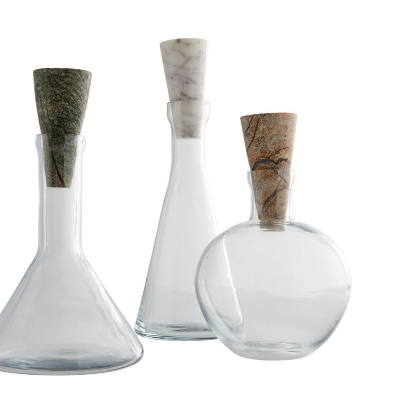 Oaklee 3 - Piece Glass Whiskey Decanter Set