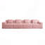 Canapé modulaire à dossier désossé, canapé modulaire Cloud avec assise profonde, canapé modulaire moderne avec coussins décoratifs, tissu velours côtelé-982861260-982861296