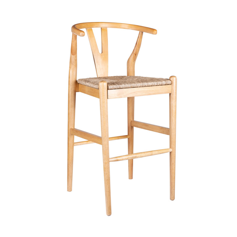 Nareh Bar Height Kitchen Bar Stool, Natural, Bar Stool (29" Seat Height)