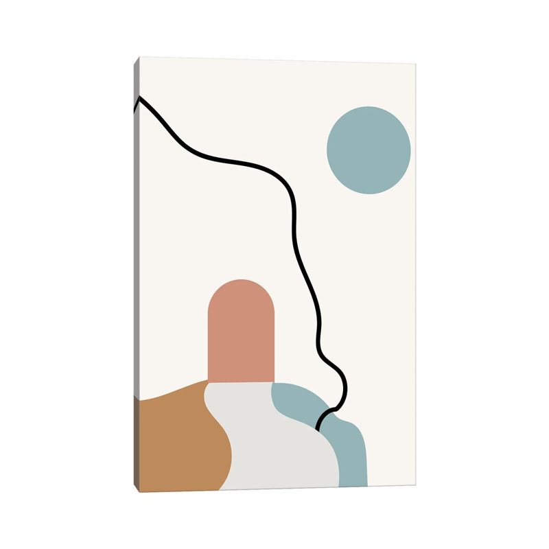 "Boho Terracota Road" par Mambo art studio-impression, Toile tendue, Pas de tapis, H 18 po x l 12 po x 1,5 po
