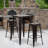 Gyeong 23.75'' Square Metal Indoor-Outdoor Bar Table Set with 2 Square Seat Stools-22109159