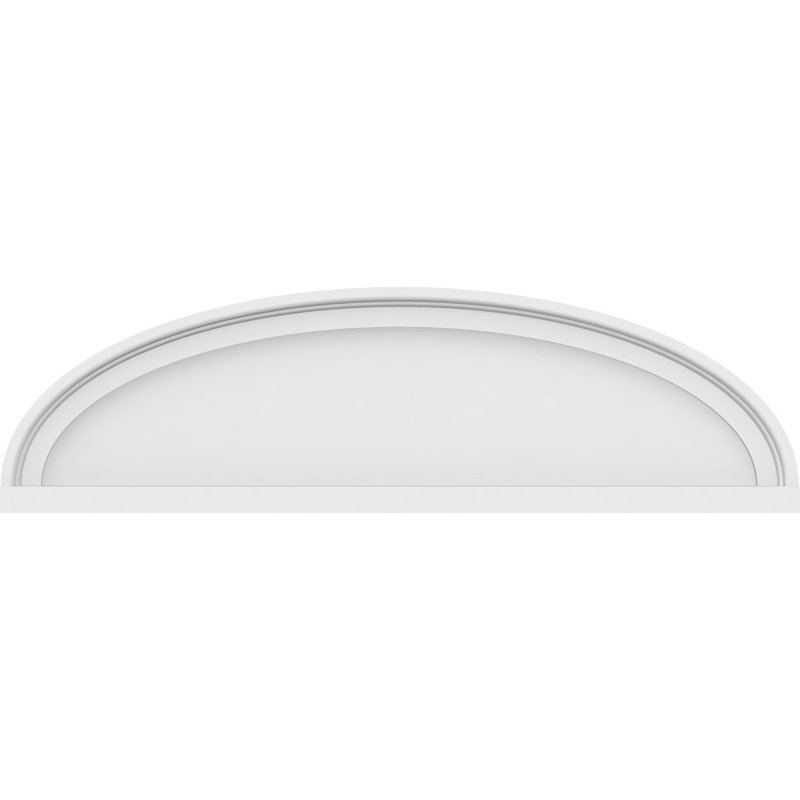 Fronton elliptique lisse en PVC de qualité architecturale, H 8 1/2 po x l 30 po x P 2 po