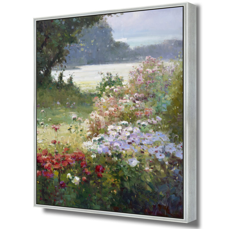Garden By The Inlet Print, 50" H x 38" W, Silver