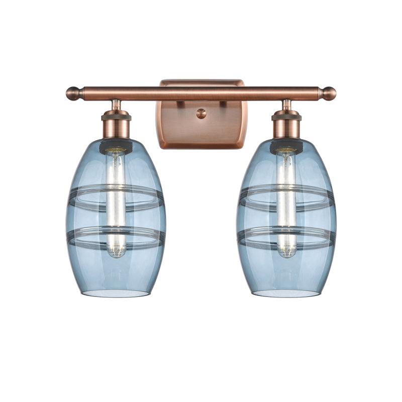 Bettylou 2 - Light Dimmable Vanity Light, Princess Blue, Antique Copper