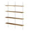 Bibliothèque flottante 36 "x 6" avec supports réglables, tablette en bois pour le salon et l'organisation de la maison, tablette suspendue, tablette décorative murale, rustique et bohème, brûlée, 4 niveaux-1469050877
