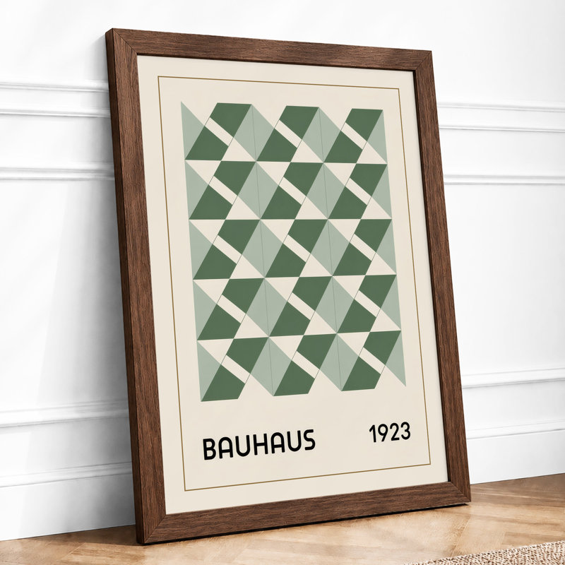 Bauhaus Geometry 1923 Geometric - Framed Print, Walnut, A4 - 29.7 x 21.0 cm