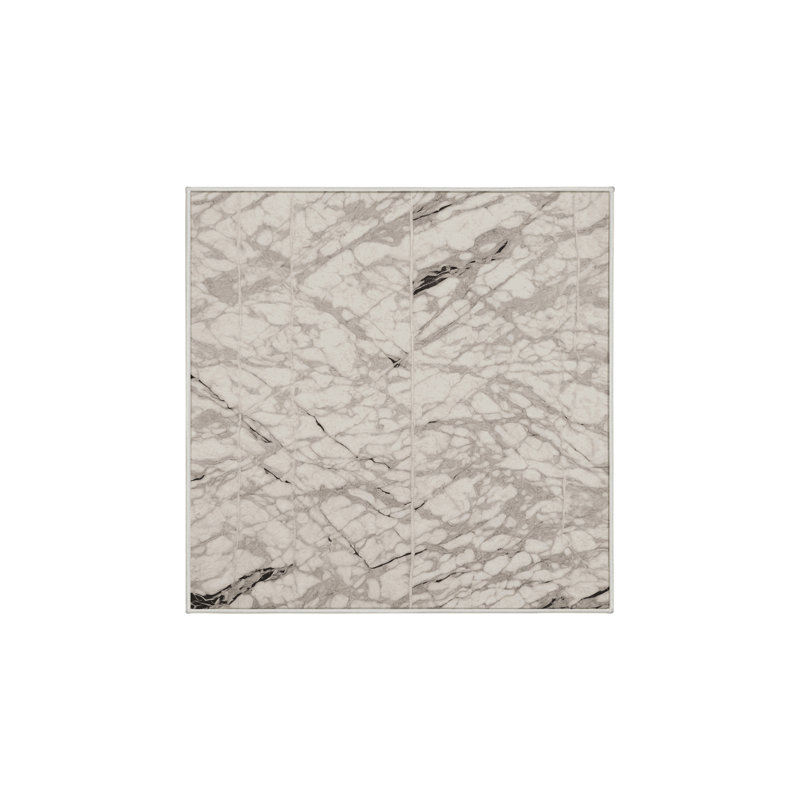 Machine Washable Beige Area Rug, Square 6'