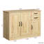 Buffet 43,3 pouces en chêne avec 2 portes et tiroirs - Buffet de rangement moderne pour la salle à manger d'entrée