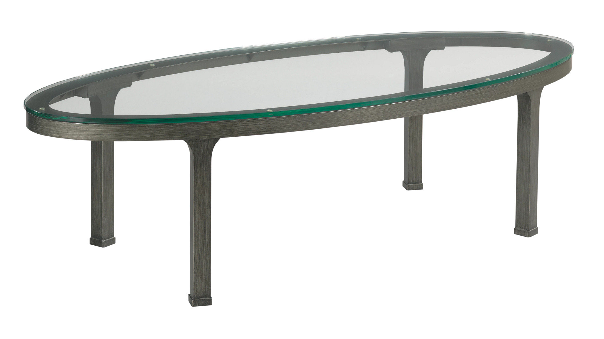 Latitude Run® OVAL GLASS TOP COFFEE TABLE | Wayfair