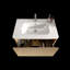Meuble-lavabo mural moderne avec lavabo