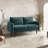 Anacapa 58" Velvet Round Arm Sofa Loveseat-815099281