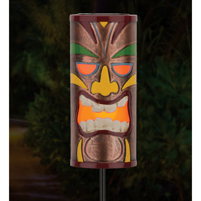 Brown Tiki Solar Garden Stake with LED Lights