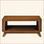 Rectangular Wood Coffee Table For Living Room, 41.5-Inch Coffee Table With Solid Wood Legs, Wood Centre Table Tea Table With Open Storage Shelf. Easy Assembly,  Walnut-528087070