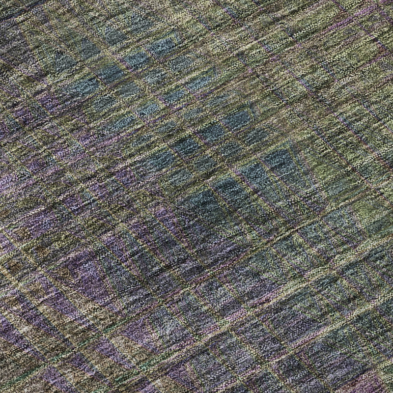 Premium Machine Washable Prisco Plum Rug, Round 8'