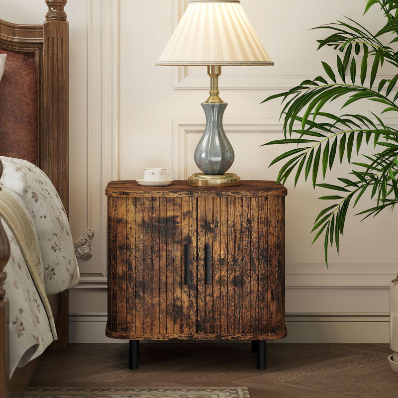 48cm W Manufactured Wood Bedside Table