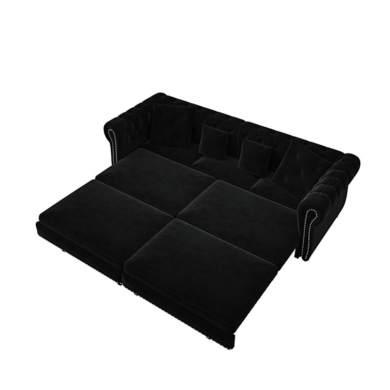 Canapé-lit convertible avec repose-pieds mobile