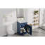 Meuble-lavabo de 20 po avec lavabo, meuble-lavabo avec tablette de porte et tablette réglable, bleu-79060324