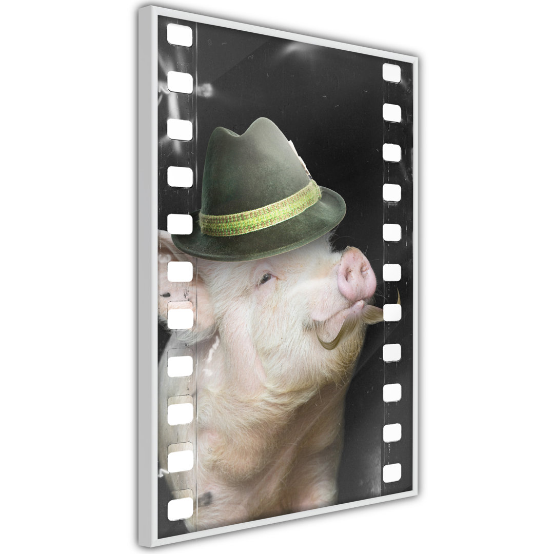 Gerahmtes Poster Dressed up Piggy